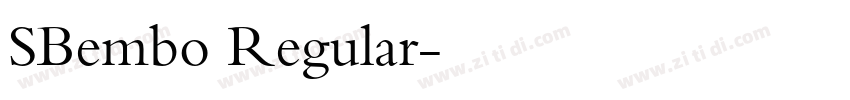 SBembo Regular字体转换